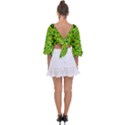 Abstract pattern geometric backgrounds Tie Back Butterfly Sleeve Chiffon Top View2
