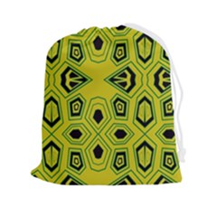 Abstract Pattern Geometric Backgrounds  Drawstring Pouch (2xl) by Eskimos