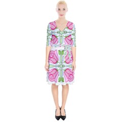 Figure Roses Flowers-ornament Wrap Up Cocktail Dress by Jancukart
