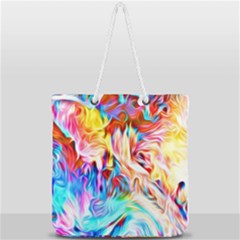 Background-drips-fluid-colorful- Full Print Rope Handle Tote (large) by Jancukart