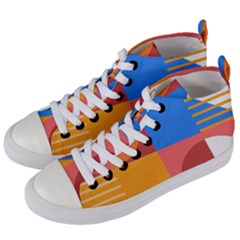 Geometric Series  Women s Mid-top Canvas Sneakers by Sobalvarro