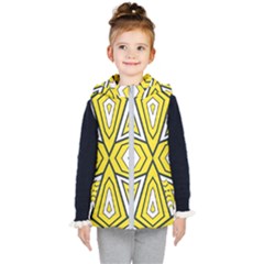 Abstract Pattern Geometric Backgrounds  Kids  Hooded Puffer Vest by Eskimos