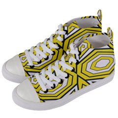 Abstract Pattern Geometric Backgrounds  Women s Mid-top Canvas Sneakers by Eskimos