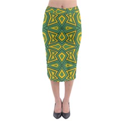 Abstract Pattern Geometric Backgrounds Midi Pencil Skirt by Eskimos