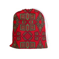 Abstract Pattern Geometric Backgrounds Drawstring Pouch (xl) by Eskimos