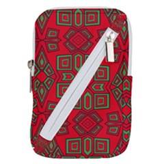 Abstract Pattern Geometric Backgrounds Belt Pouch Bag (large) by Eskimos