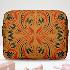 Folk Flowers Print Floral Pattern Ethnic Art Make Up Pouch (large) by Eskimos
