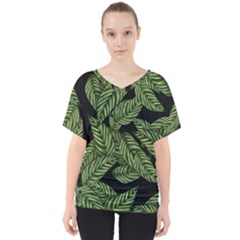  Leaves  V-neck Dolman Drape Top by artworkshop