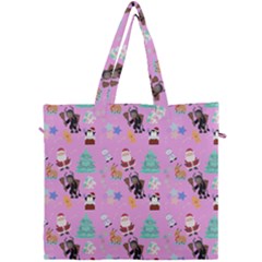 Pink Krampus Christmas Canvas Travel Bag by NerdySparkleGoth