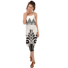 Im Fourth Dimension Black White 5 Waist Tie Cover Up Chiffon Dress by imanmulyana