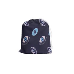Eyes Evil Eye Blue Pattern Design Drawstring Pouch (small) by artworkshop