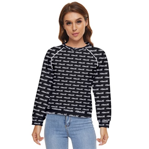 Be Wild Text Motif Pattern Women s Long Sleeve Raglan Tee by dflcprintsclothing