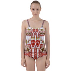 Im Fourth Dimension Colour 13 Twist Front Tankini Set by imanmulyana