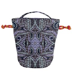Abstract Kaleido Drawstring Bucket Bag by kaleidomarblingart