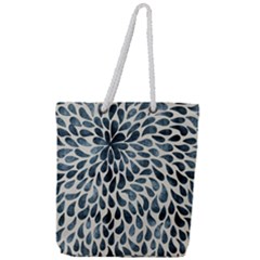 Abstract Flower Petals Full Print Rope Handle Tote (large) by artworkshop