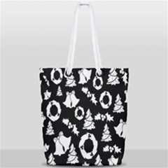  Card Christmas Decembera Full Print Rope Handle Tote (small) by artworkshop