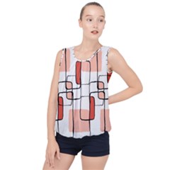 Abstract Seamless Pattern Art Bubble Hem Chiffon Tank Top by Sapixe