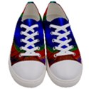 Peacock Plumage Fearher Bird Pattern Men s Low Top Canvas Sneakers View1