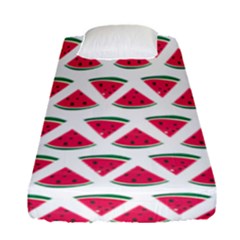 Illustration Watermelon Fruit-food Melon Fitted Sheet (single Size) by Sapixe