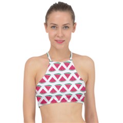 Illustration Watermelon Fruit-food Melon Racer Front Bikini Top by Sapixe