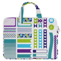 Peacock Pattern Macbook Pro 16  Double Pocket Laptop Bag  by Sapixe