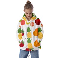 Fruits Cartoon Kids  Oversized Hoodie by Sapixe