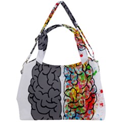 Brain Mind Psychology Idea Hearts Double Compartment Shoulder Bag by Sapixe