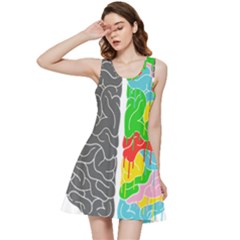 Clip Art Brain Halves Inside Out Racerback Dress by Sapixe