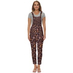 Coffee Beans Food Texture Women s Pinafore Overalls Jumpsuit by artworkshop