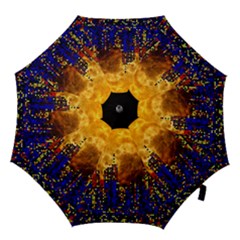 Skyline Frankfurt Abstract Moon Hook Handle Umbrellas (large) by Jancukart