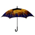 Skyline frankfurt abstract moon Hook Handle Umbrellas (Large) View3