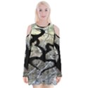Black Love Browning Deer Camo Velvet Long Sleeve Shoulder Cutout Dress View1