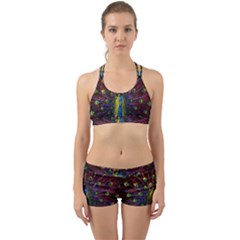 Beautiful Peacock Feather Back Web Gym Set by Jancukart