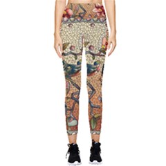 Flower Cubism Mosaic Vintage Pocket Leggings  by Jancukart