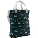 Sushi Pattern Canvas Messenger Bag View2