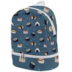 Sushi Pattern Zip Bottom Backpack by Jancukart
