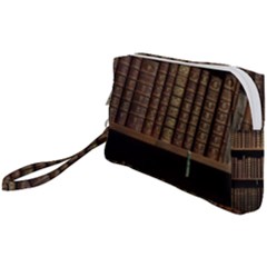 Books Covers Book Case Old Library Wristlet Pouch Bag (small) by Amaryn4rt