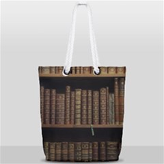 Books Covers Book Case Old Library Full Print Rope Handle Tote (small) by Amaryn4rt