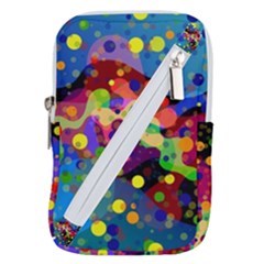Blobs Dots Abstract Art Waves Belt Pouch Bag (large) by Amaryn4rt
