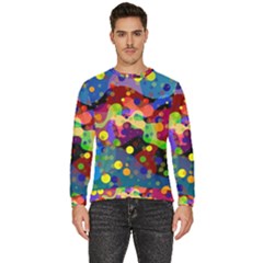 Blobs Dots Abstract Art Waves Men s Fleece Sweatshirt by Amaryn4rt