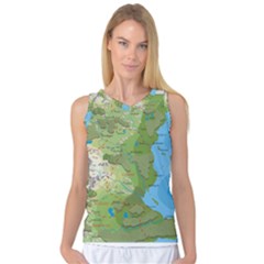 Grand Duchy Of Valderin Fantasy Map Women s Basketball Tank Top by Amaryn4rt