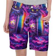 Purple Drawing Digital Art Pocket Shorts by Amaryn4rt