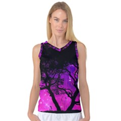 Tree Men Space Universe Surreal Women s Basketball Tank Top by Amaryn4rt