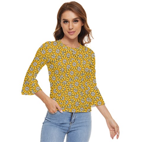 Flowers Bloom Art Colorful Artwork Bell Sleeve Top by Amaryn4rt
