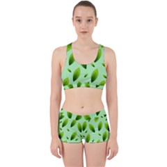 Background Pattern Leaves Nature Work It Out Gym Set by Amaryn4rt