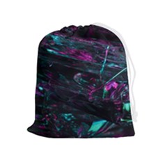 Space Futuristic Shiny Abstraction Drawstring Pouch (xl) by Amaryn4rt