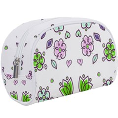 Floral Art Design Pattern Drawing Make Up Case (large) by Amaryn4rt