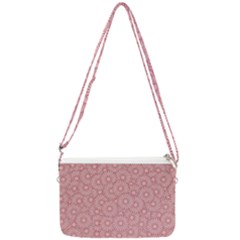 Flora Flowers Pattern Design Pink Spring Nature Double Gusset Crossbody Bag by artworkshop