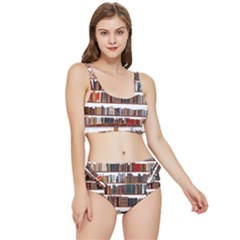 Books Shelves Bookshelves Bookcase 634 Frilly Bikini Set by Wegoenart