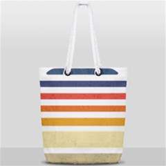 Illustration Retro Sun Sunset Vintage Graphic Full Print Rope Handle Tote (small) by Wegoenart